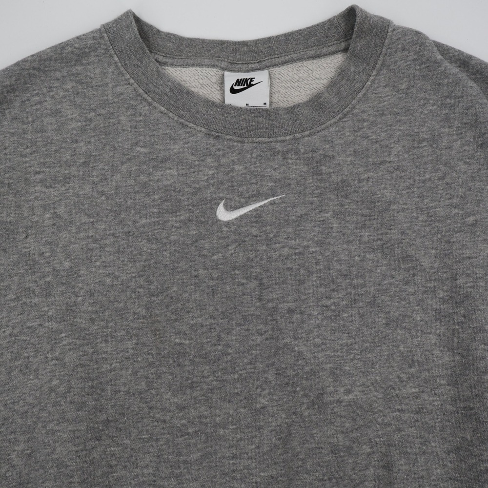 Nike Phoenix Fleece Sweatshirt Womens Medium Grey Cropped Oversized DJ7665-063 - Picture 2 of 10